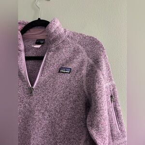 Patagonia girls better sweater 1/4 zip purple